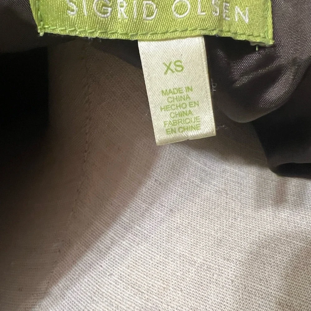 Sigrid Olsen Brown Leather Jacket size XS